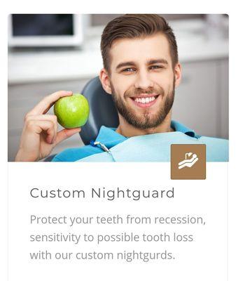 Custom Nightguards available. Call Redmond Town Dental today for more information.