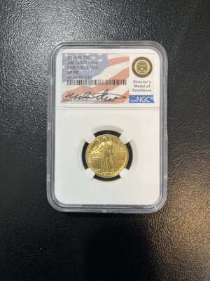 2016-w 25c 24k Gold 1/4 oz NGC SP70