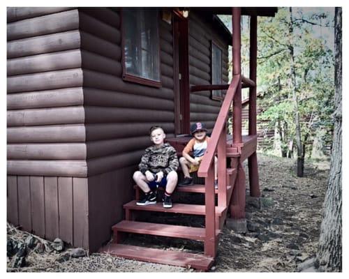 Outside our cute little cabin. #2