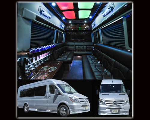 12-passenger Mercedes Sprinter with luggage compartment