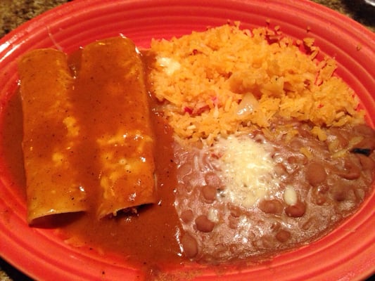 Combination 5! Cheese and Beef Enchilladas!