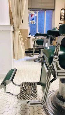 7th29 Barbershop has a Classic retro look with two classic Barber chairs.