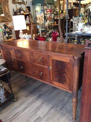 This beautiful tiger oak buffet just went home with a happy customer. Who knows what unique items will be in our store next?