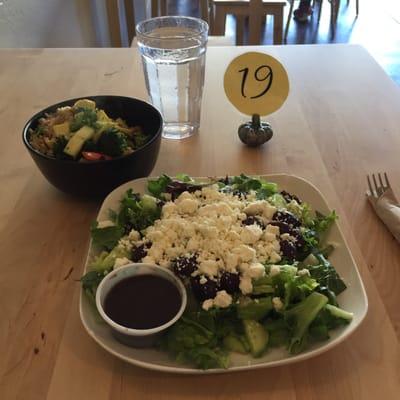 Greek Salad and Veggie Bowl! Yummmm!