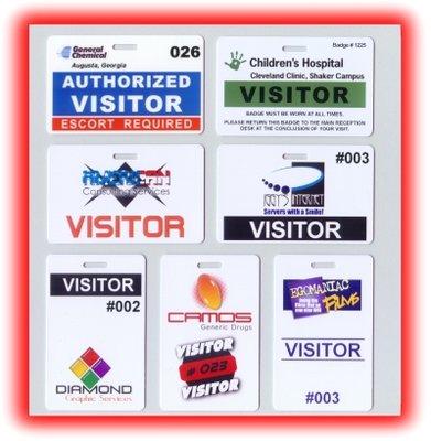 Examples of our Visitor Badge designs