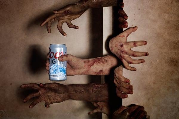 Zombie Hand Make-Up Design for Coors Light