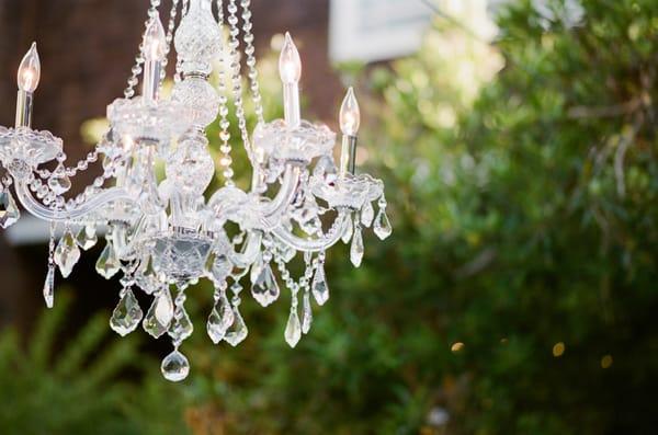 Closeup of chandelier