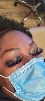 Shading eyebrows tattoo