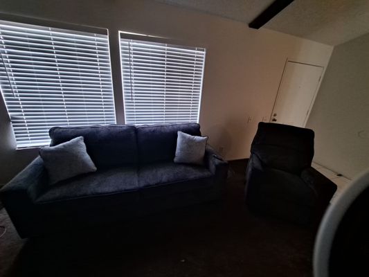 The couch and recliner we got in matching set and were delivered and placed in home for me.