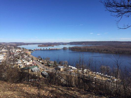 Overlook of the river from the park.