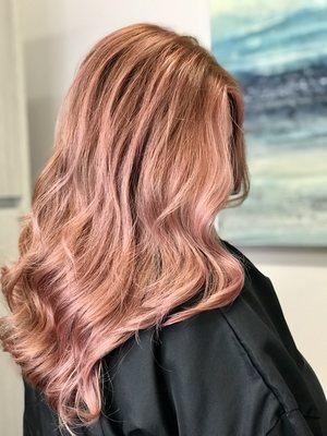 Rose gold balayage