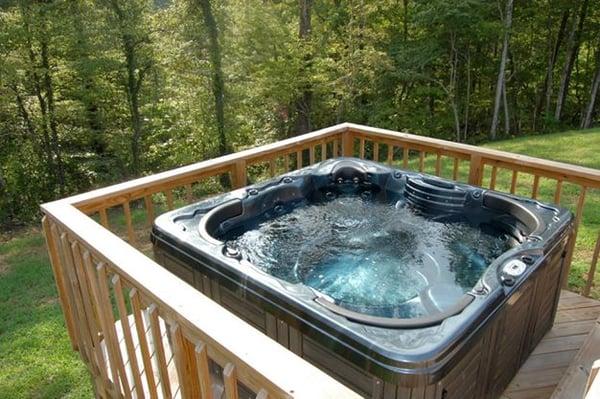 Relax in the hot tub