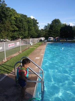 the pool area