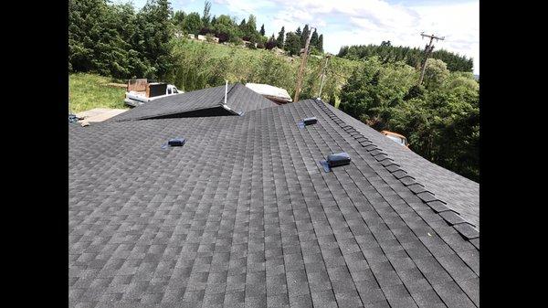 After, shingle roof