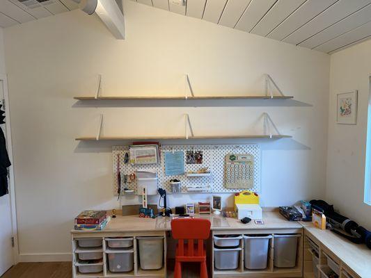 Custom children shelving