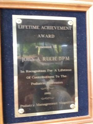 Another lifetime achievement award!