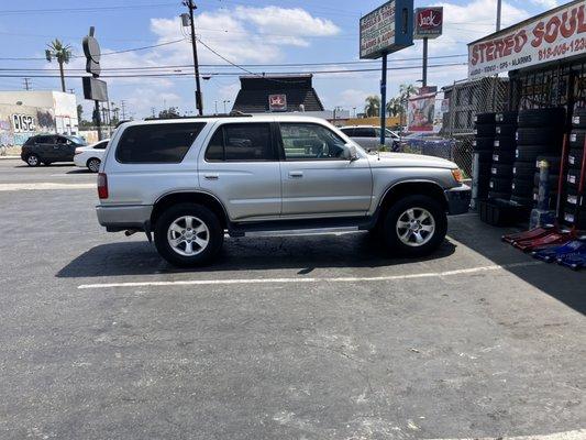 Changed wheels on this 4Runner