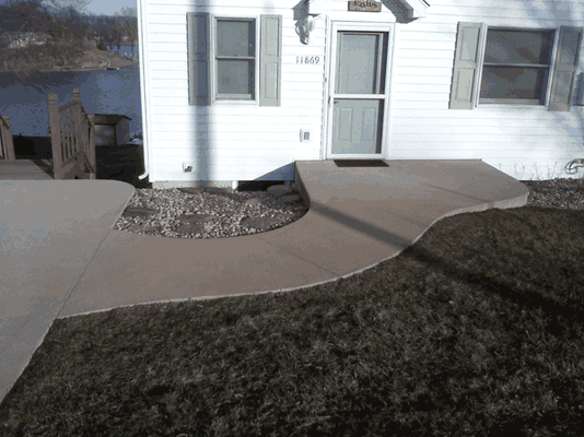 sidewalk, porch and driveway