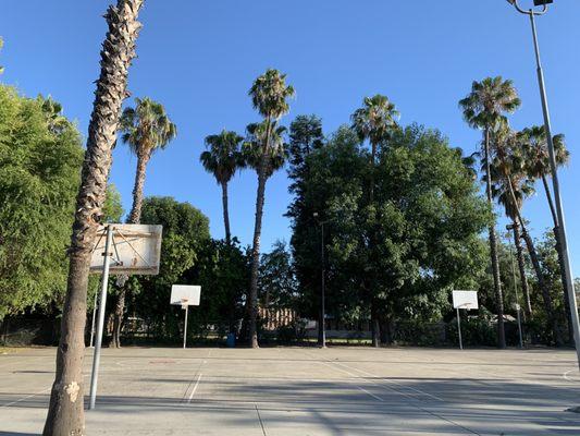 Basketball courts.