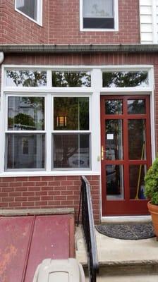 Double hung Windows , transoms & security storm door