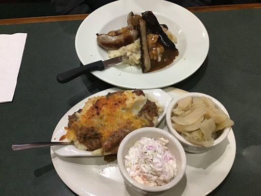 Bangers and Mash & Shepherds Pie