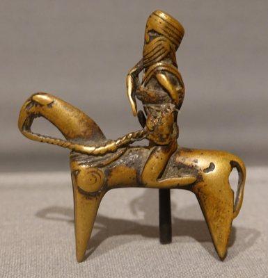 Equestrian figure; Chad or Nigeria; Kotoko culture; 16th-19th century; brass