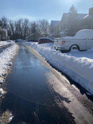 Just plow the cars I. And leave snow in the drive ? Lol ?