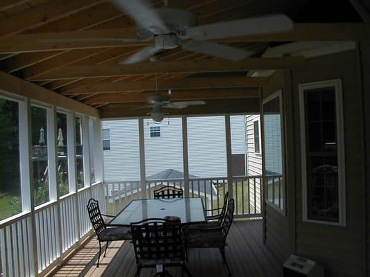 Screen porch addition