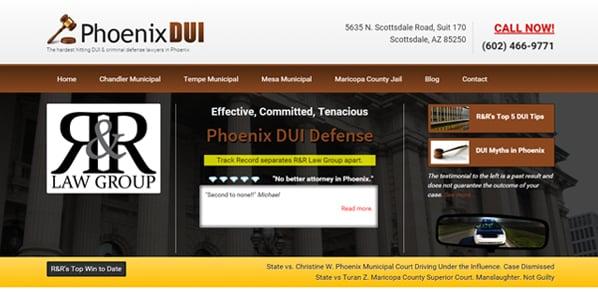 Phoenix DUI Lawyer Lead Generation Website Design