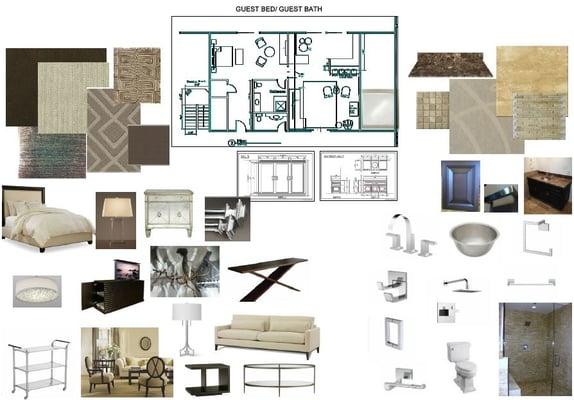 Need a concept board to help you organize your existing and new furniture?  We can do that...