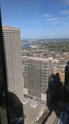 Looking out of the IDS center.