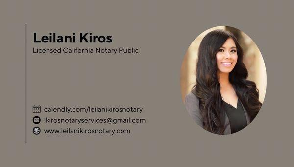 Leilani Kiros Notary Services