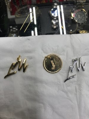 Casting and polishing job done for 2 18K Yellow Gold charms and 1 Sterling Silver Charm