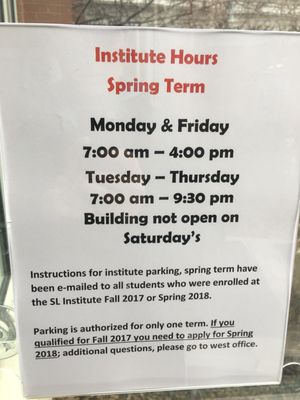 Spring hours, you can sign up for classes or just show up!