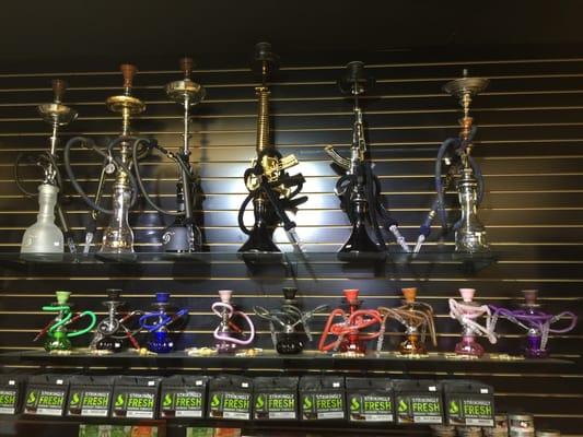 Some of the amazing hookah selection they have