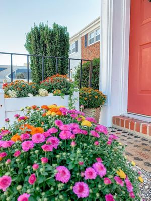 Parking at your front door. Decorate your front porch!