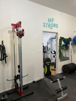 Our fully equipped training studio features everything you need for an amazing training session!