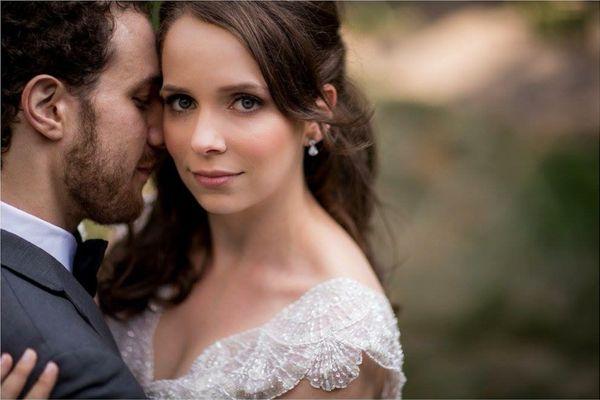 Stunning photo of Client Kim at her wedding. That dress!!