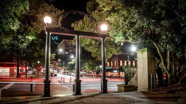 Our office sits near the top of the Fred Building in Downtown Athens, GA. Here you can see us from the UGA Arch.