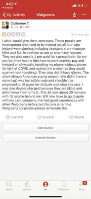 Yelp didn't post my review. Trying again with screenshot.