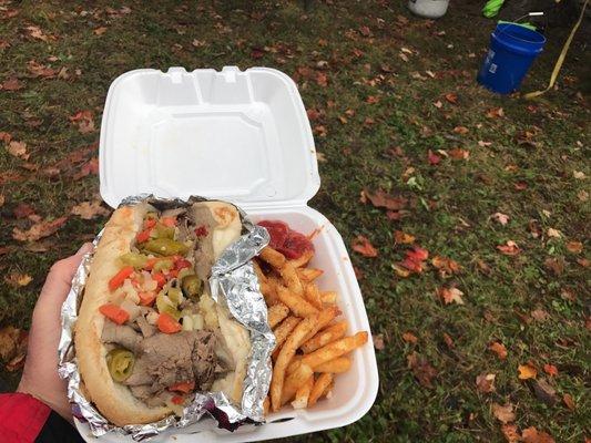 Italian beef and fries