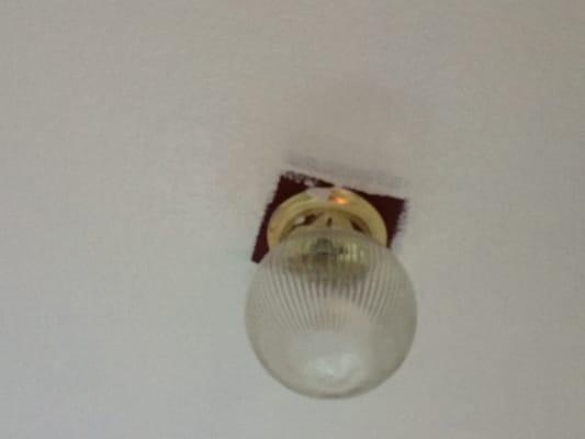 this is how they paint around light fittings, and they STILL managed to get paint onto the light.