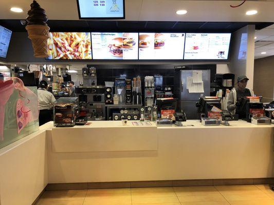 Corian counters is what hubby builds in McDonald's remodels.