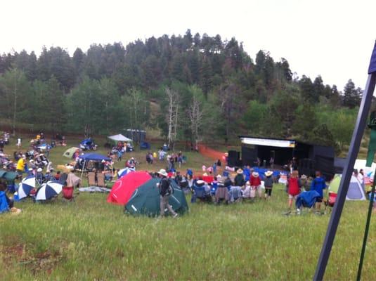 Enjoying the Bluegrass in the much needed rain