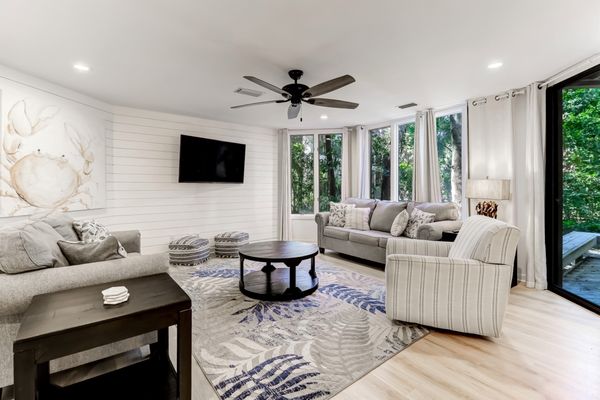 Freshly renovated and thoughtfully decorated, 2354/56 Courtside Villas invites travelers to come and rest awhile on beautiful Amelia Island.