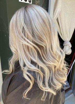 Icy blonde highlights - Katie