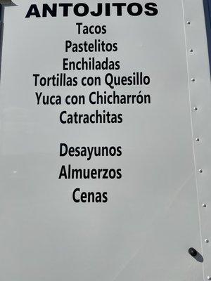 Bocadillos auténticos de la cocina Hondureña