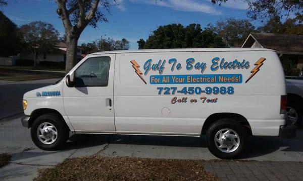 Gulf to Bay Electric Work Van