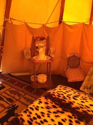 Interior of tipi