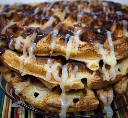 Our delicious Cinnamon Roll Waffle